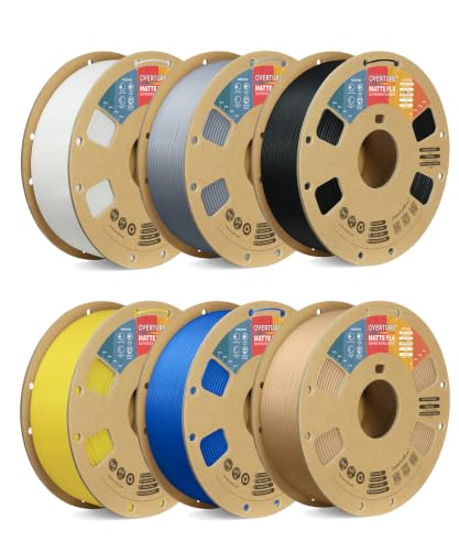 Image of OVERTURE 6KG Bundle Matte PLA, Low Warp & Matte Surface 3D Printer Filament