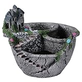 Pot de jardin en résine : idéal pour décorer votre maison ou votre bureau, pot de fleurs en résine pour plantes succulentes