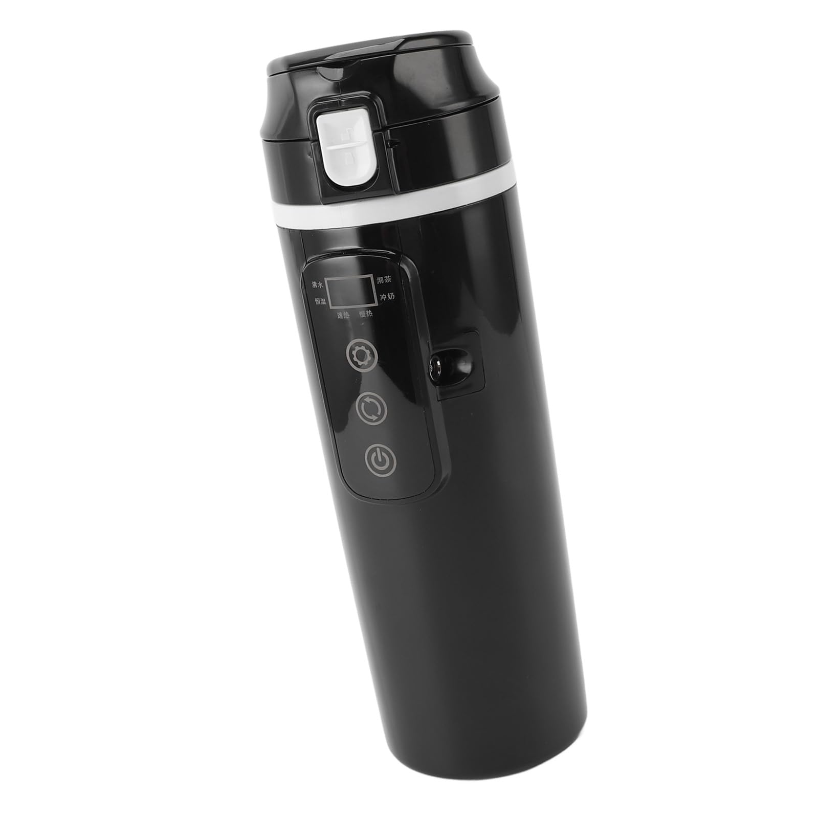 Generic Taza Calefactora Eléctrica para Coche, Hervidor de Agua Portátil de Acero Inoxidable de 500ml para Viajes, Trabajo, Escuela, té y café