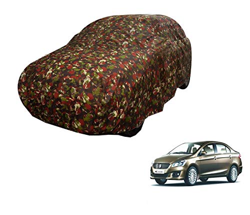 Image of Auto Hub Car Cover Compatible with Maruti Ciaz with Weather Proof, Triple Stitched, Ciaz Car Cover Jungle Look