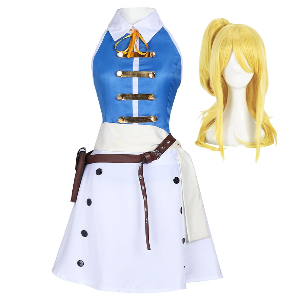 Lucy Heartfilia kostium cosplay, anime, Lucy Heartfilia, cosplay, damski strój, zestaw, Halloween, karnawał, przyjęcie, anime, do odgrywania ról, strój