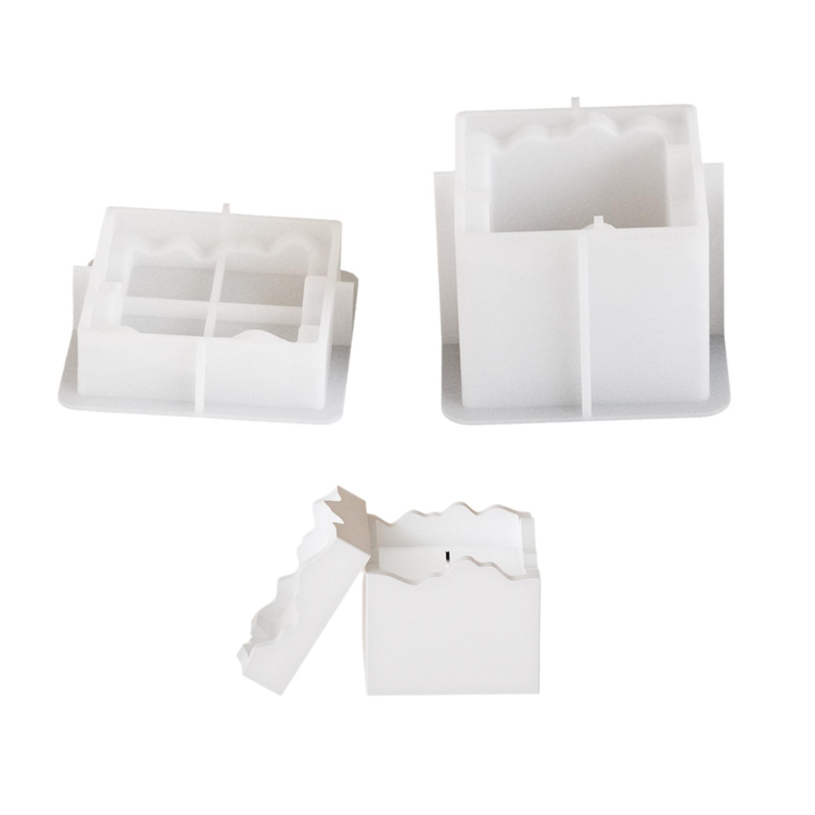 NEWFT Creative Resin Art Silicone Easy Release Silicone Candle Holder for Resin Containers and Art Projects