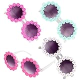 🌼[Tolles Geschenk]: Es gibt 4 Stück Süße Gänseblümchen Sonnenbrille, gelb, pink, weiß, blau, sehr gut geeignet als perfektes Geschenk für Freundin, Ehefrau, Schwester, Mutter und andere Freunde oder Familienmitglieder zum Geburtstag, Valentinstag usw. Auch geeignet für den Alltag, Hochzeiten, Partys, Clubs, Strände, Musikfestivals und mehr. Zeigen Sie Ihren persönlichen Charme beim Partytanz.
