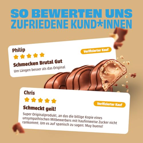 Neoh Crispy Cream, Milch-Haselnusscreme, ohne Zuckerzusatz, 20er-Packung