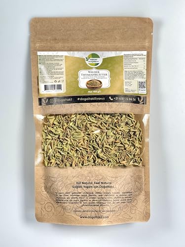 Berg-Thymian Gewürz - Getrockneter Thymian (150 g) - Gerieben, 100% rein und natürlich, für einzigartige Geschmacksrichtungen in Gewürzmischungen und zur Zubereitung von Thymiantee