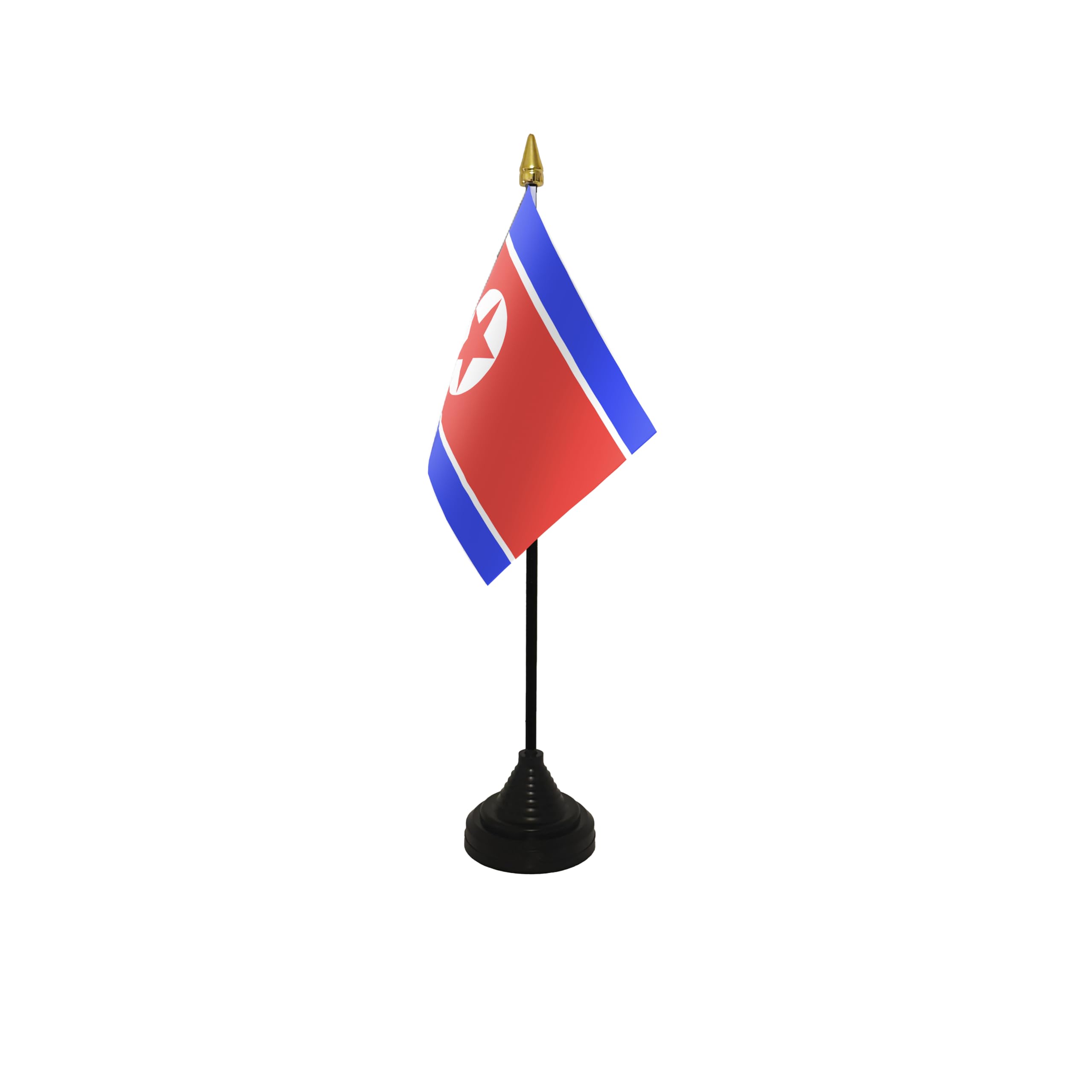 Flagtex Korea North Small Table Flag With Black Base