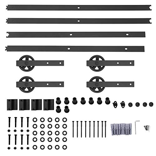 Herraje Puerta Corredera, Kit Guia Puerta Corredera,Rieles para Puertas Correderas, para Puerta Deslizante Accesorio de riel Colgante par