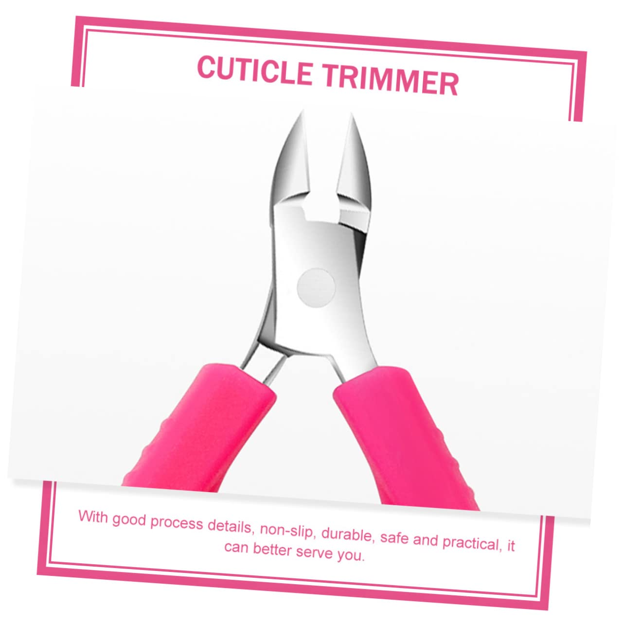 OHPHCALL 2pcs Cuticle Nipper for Nails Professional Manicure Tool Stainless Steel Nail Groove Nipper Spring Cuticle Trimmer Easy to Use