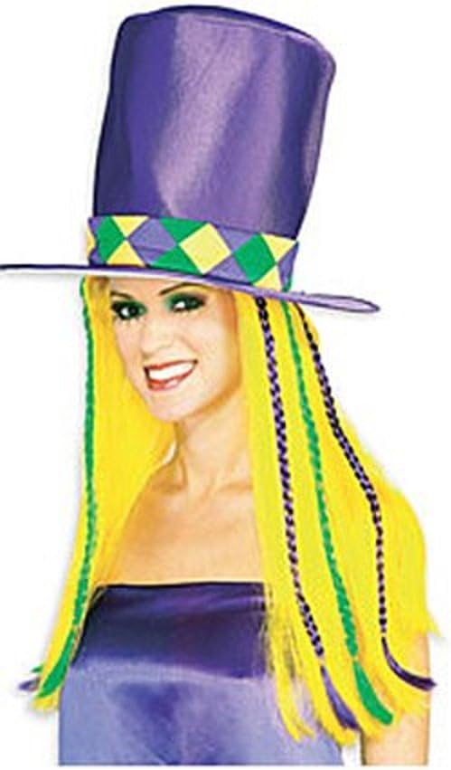 Rubie's Costume Co Mardi Gras Top Hat with Hair-So Costume