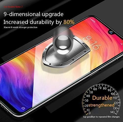 Image of Tempered Glass Screen Protector Compatible for Redmi Note 7, Note 7 pro with Edge to Edge Coverage and Easy Installation Kit, Pack of 1, Black