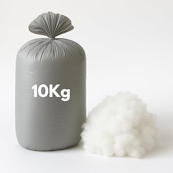 BeddingHome Bounce Back Hollowfibre Pillows Stuffing 10kg | White Fluff Polyester Bed Pillow Filling Stuffing for Crafts | Anti Allergy Bean Bag Filling for Bed Cushions & Sofa 10KG