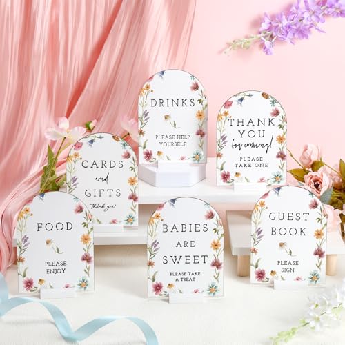 Image of Vercraft 6 Pcs Baby in Bloom Wood Table Decorations