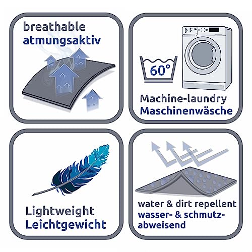 your GEAR Lana Hundematte XXL 90x60 cm – Hundedecke für große Hunde waschbar 60°C – Wasserdicht & Robust – Baumwolle Hundekissen – Auto Kofferraummatte Sofaschutz – XXL Haustiermatte