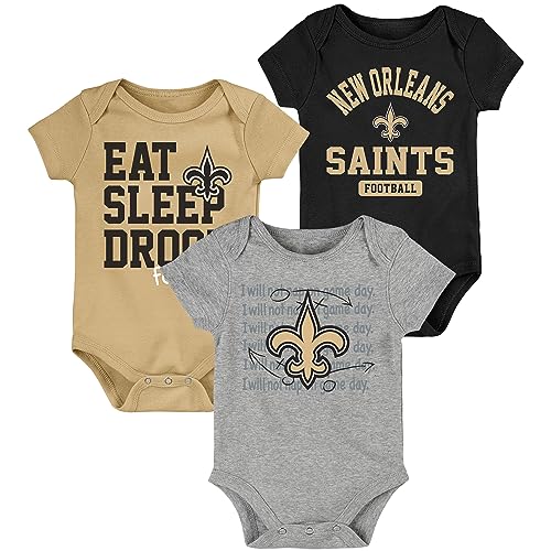 Image of Outerstuff Newborn & Infant/NFL Eat Sleep Drool Football Three-Piece Bodysuit Set