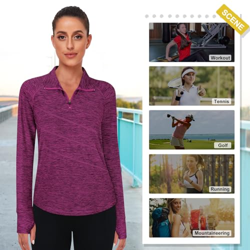 Image of Cucuchy Womens V Neck Golf Polo Shirts Moisture Wicking Sports Workout Tops