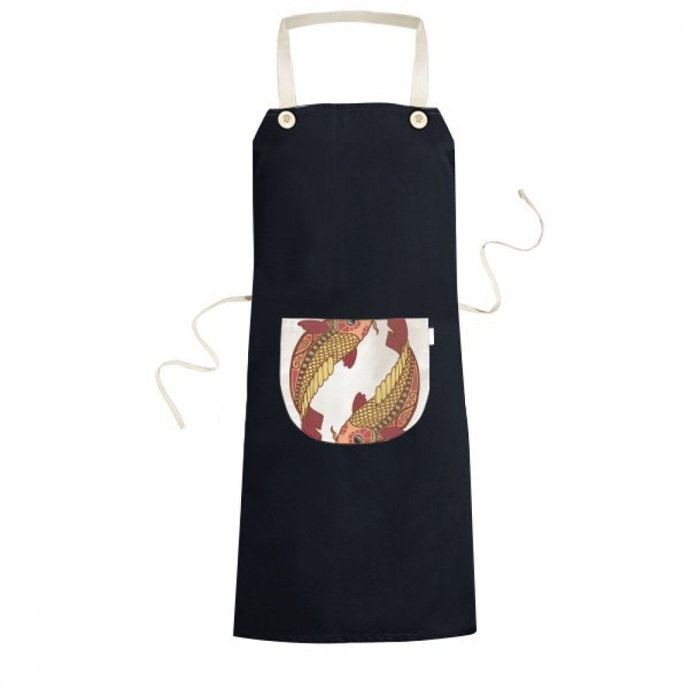 Tablier de cuisine Vierge motif bavoir noir avec poche pour homme femme