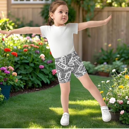 Girls Dance Shorts, Toddler Biker Shorts Cartwheel Under Dress Kids Biking Clothes 4-10Y3
