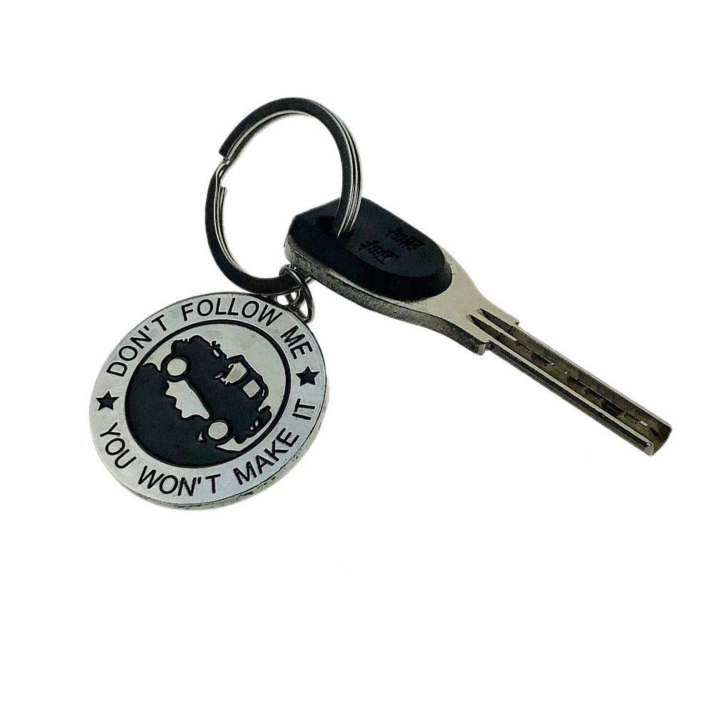 PolarLanderSpecial Round Keychain Don't Follow Me - You Won't Make It Word Cover