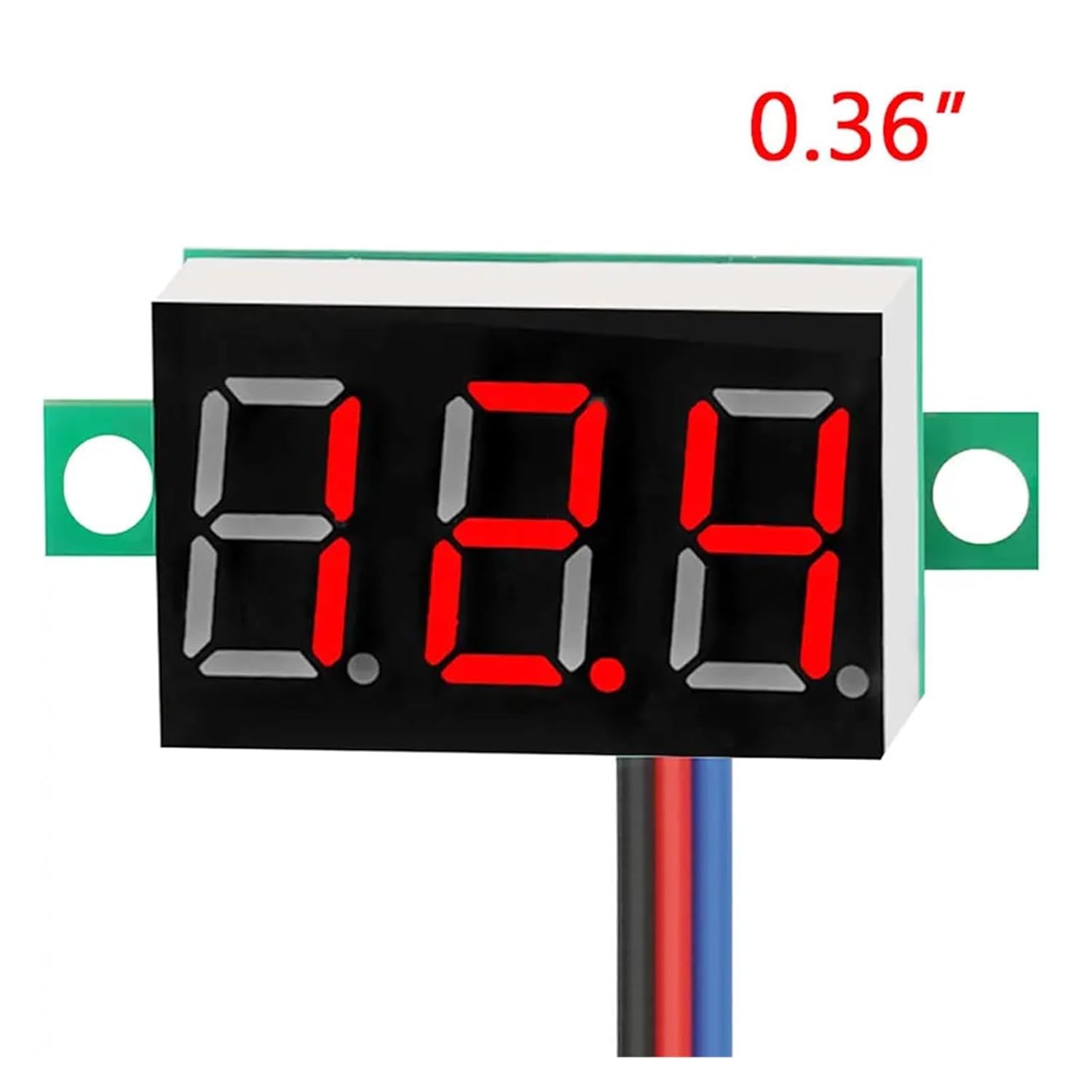0.36 Red Digital LED Mini Display Module DC 0V-30V Voltmeter Voltage Tester Panel Meter Gauge for Motorcycle Car Three-Wire