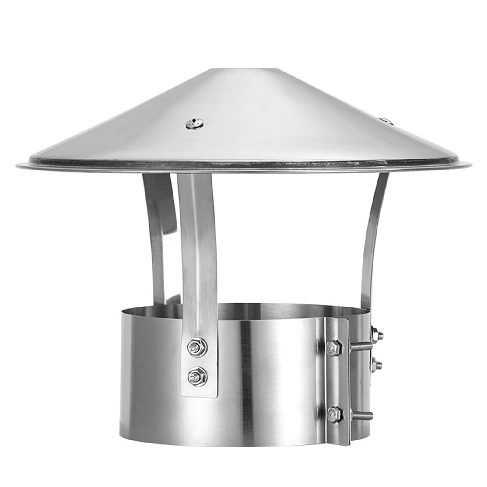 Protection conduit pluie via chapeau de cheminée inox 210 mm