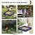 Kingsyard WPC Composite Platform Bird Feeder for Outside, Heavy Duty Hanging Tray for Mealworms & Seeds, 3.5 lbs Large Capacity, Weatherproof Recycled Plastic Material, Easy to Clean, Blue