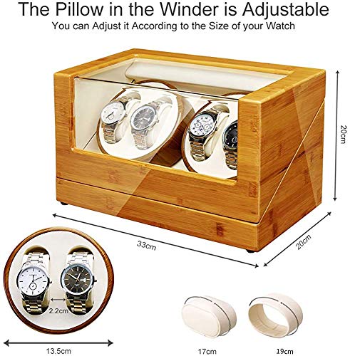 JQUEEN Watch Winder with Quiet Motors (Y-Bamboo)