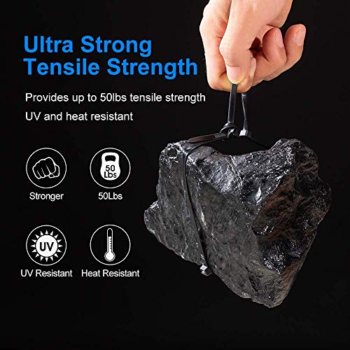 Zip Ties 8 Inch Black Zip Ties With 50 Pounds Tensile Strength,Cable Ties,100 Pack, By Tantti Supply #TOP2