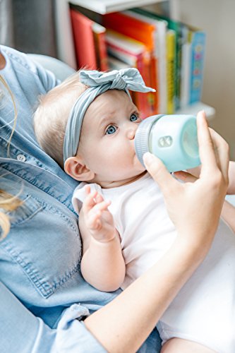 Mason Bottle - The Essential Gift Set: Glass Baby Bottles 4 And 8 Ounce, Silicone Sleeve, Slow-Flow Nipple (2 Pack), Non-Toxic, Bpa And Bps Free, 100% Made In The Usa (5 Items, Agave) #TOP7