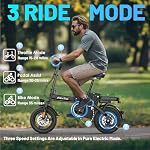 Foldable Electric Bike for Adults and Teens, 14" Mini E-Bike with 700W Peak Motor, 48V Removable Battery and 25-30 Miles PAS Range, Folding Electric Bicycle for Daily Commuting