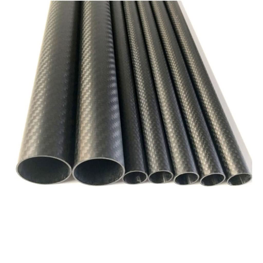 Rura z włókna węglowego 500 mm 3K, błyszcząca, drążona, skośna, do wspornika lampy, wał DIY, 1 szt.(26mmx24mm)