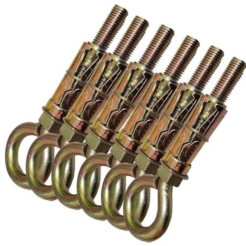 Image of Pure Source India Swing Anchor Fasteners Iron Hook for Hanging Swing (Gold, 12 mm) - 24 Pieces