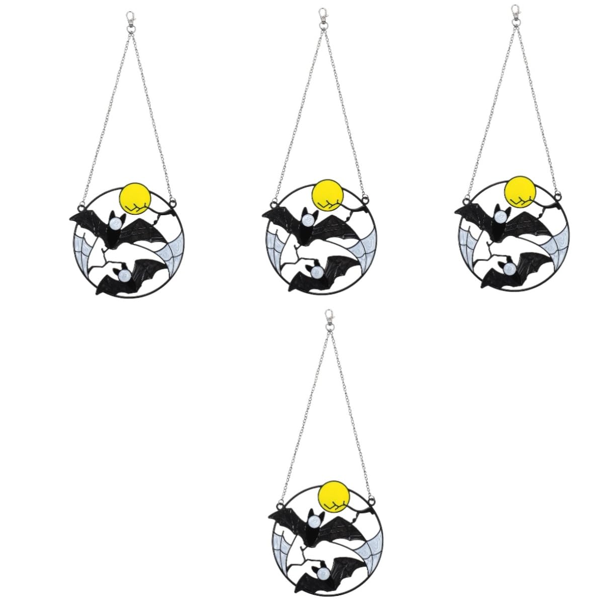 ABOOFAN 4 Pezzi Pendente Pipistrello Proposto Ornamento Da Appendere a Pipistrello Campanelli Eolici Di Halloween Accessori Decorazioni Per Feste Di Halloween Porta Black Ferro Da Stiro