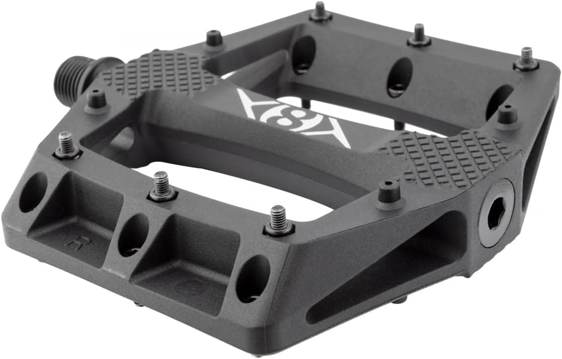 Origin8 Strapd Platform Pedal 9/16" Chromoly Axle Concave Composite Body Black