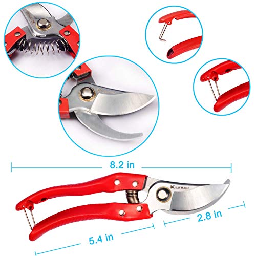 Kynup 3Packs Garden Shears, Garden Tools for Shears Pruner Stainless Steel Blades Handheld Pruners Set with Gardening Gloves
