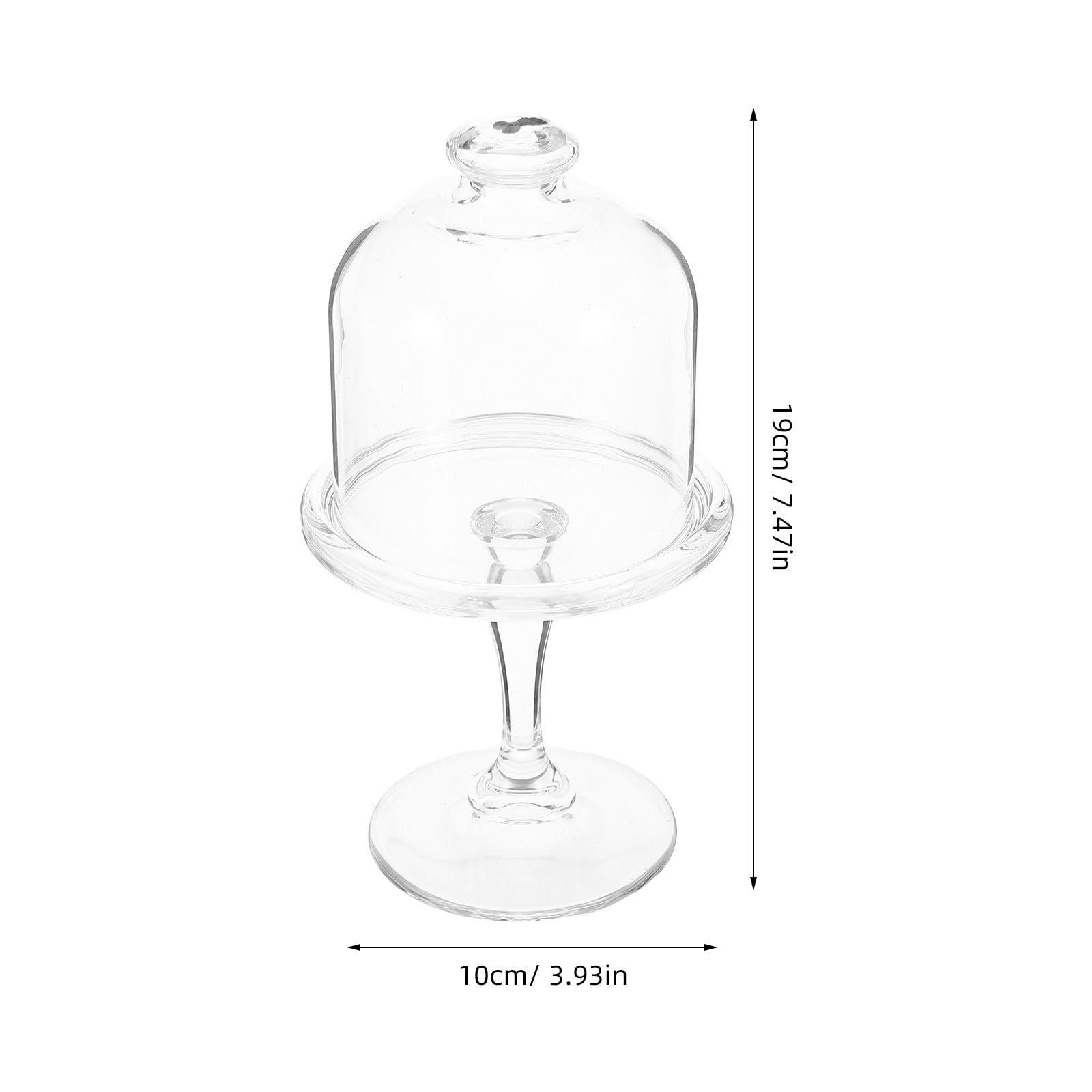 INOOMP Soporte para Tartas de Vidrio con Cúpula Elegante, Bandeja para Exhibición de Pasteles con Base Resistente, Mantiene Frescura y Fácil de Limpiar para Fiestas y Reposterías