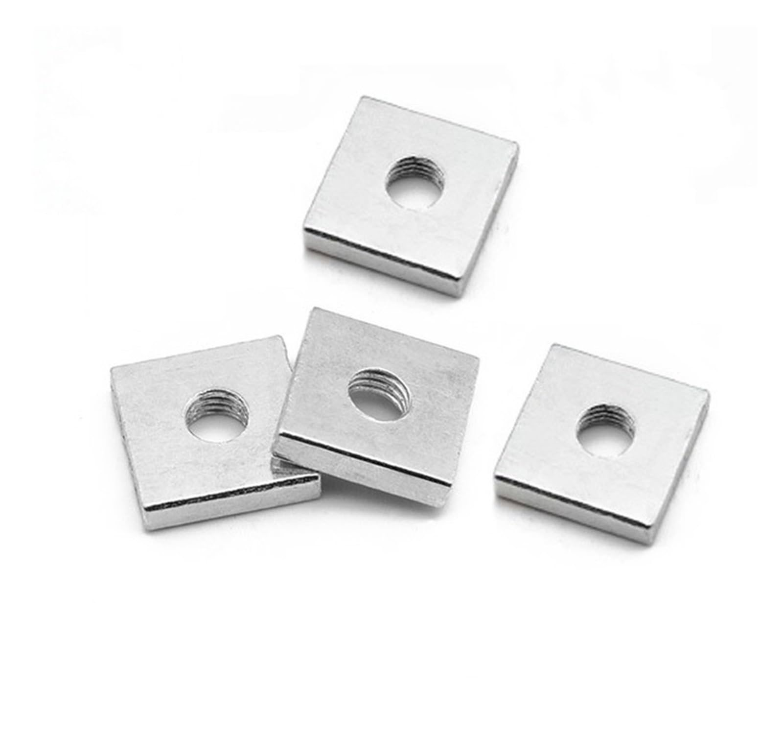 Écrou carré de 20pc M8X20X4 M5 M6 M8 Néxes Minces carrées en Acier Carbone en Acier au Zinc GB39 DIN 562(M8x20x4)