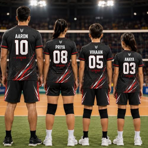 Teemates Custom Volleyball Attacker Jersey for Men, Women, Boys & Girls | Personalized Name Number Volleyball Spiker Shirt | Custom Volleyball Team Uniform - Image 5