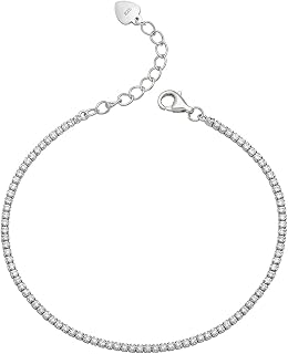 Silberry 925 Sterling Silver Mini Tennis Bracelet for Women Price In India