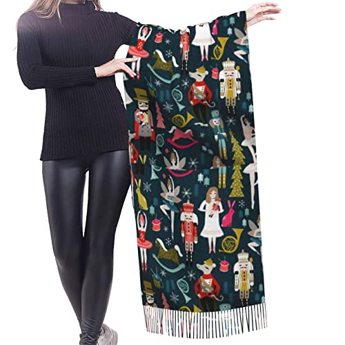 Supernatural Inspiration Print Women'S Super Soft Classic Cashmere Winter Cashmerette Fringed Scarf For Spring Fall Winter2