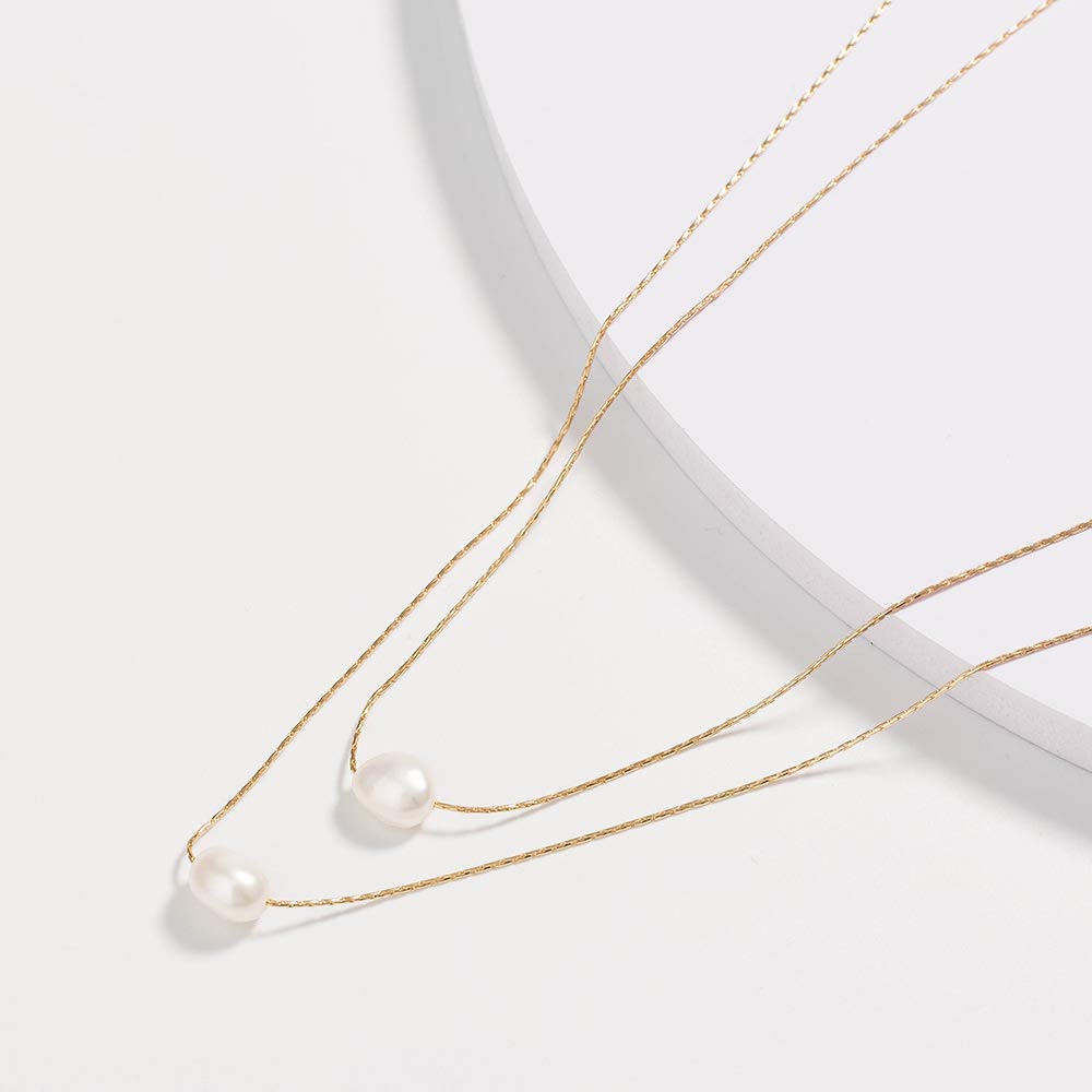 Amazon.com: Wiwpar Simple Layered Choker Necklace Double