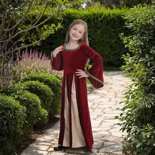 Disfraz princesa medieval renacentista para niñas miniatura 3