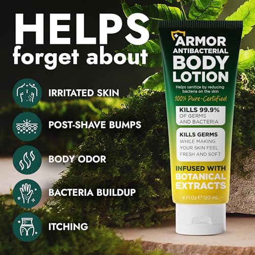 Image of Antibacterial Body Lotion Kills 99.9% of Germs, Bacteria & Sanitizes Skin