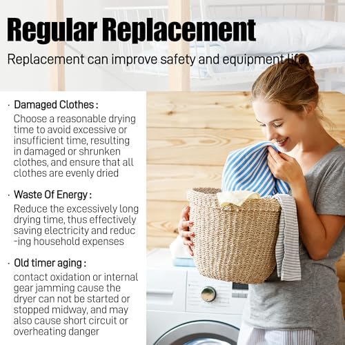 Image of W10745655 W10436308 Dryer Timer Compatible with Whirlpool, Maytag, Amana, Roper 4KWED4605FW0 NED4655EW1 NED4655EW1 YNED4655EW1 Dryer, WPW10745655 Replaces AP6003908 W10857612