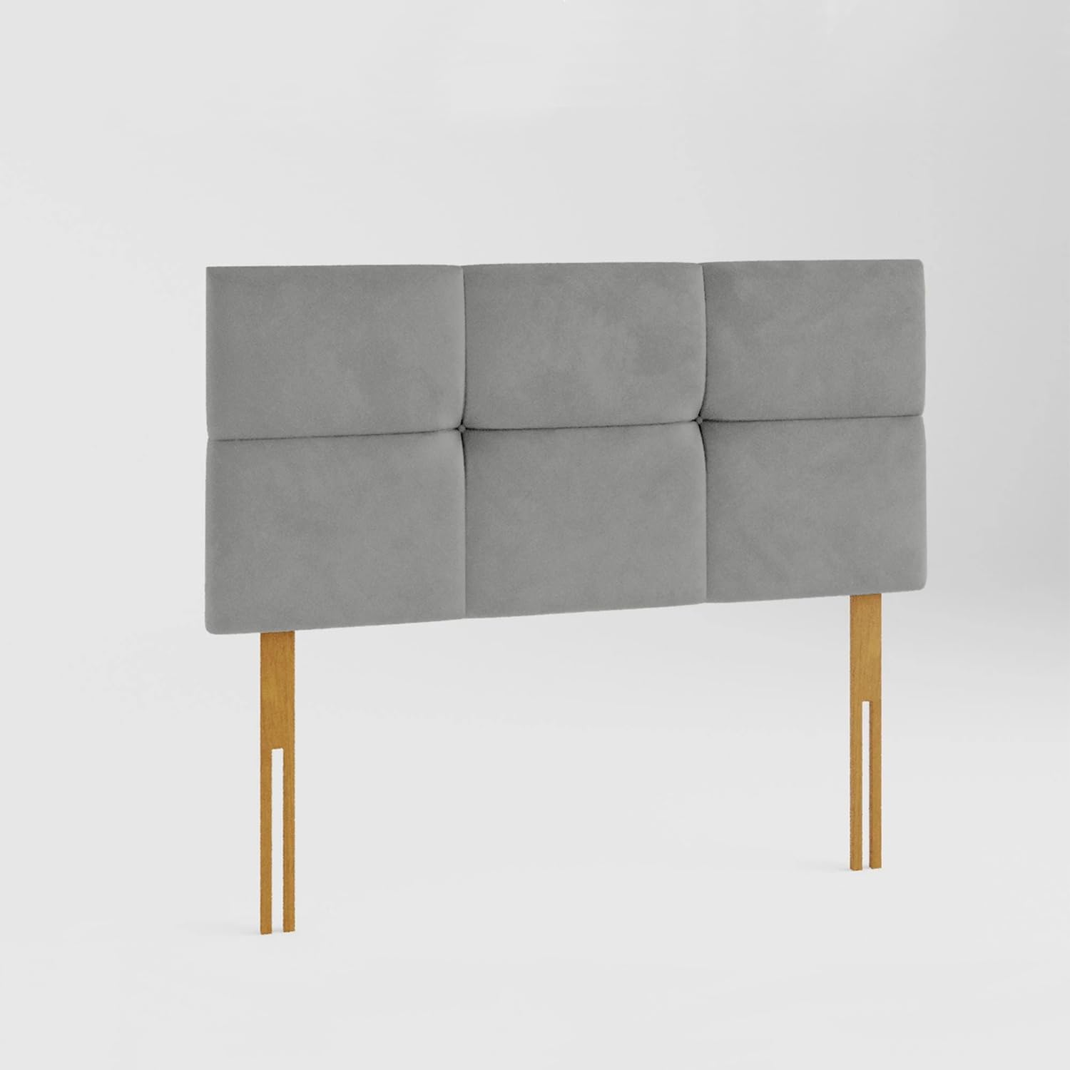YORKSHIRE HOMEWARE Padded Lined & Buttoned Headboard | Bed Headboards in Plush Velvet Fabric | Lined Headboards for Bed Bedroom Décor Hotel Furniture (Charcoal, 5ft King)