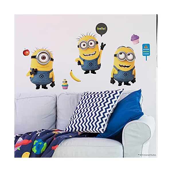 Joy Toy 20810 Wandtattoo groß "Minions" 1 Blatt mit 11 Elementenn – Bild 6