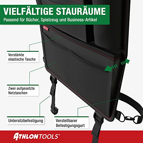 ATHLON TOOLS Der stabilste Autositz-Organizer - Verstärkte Rückwand