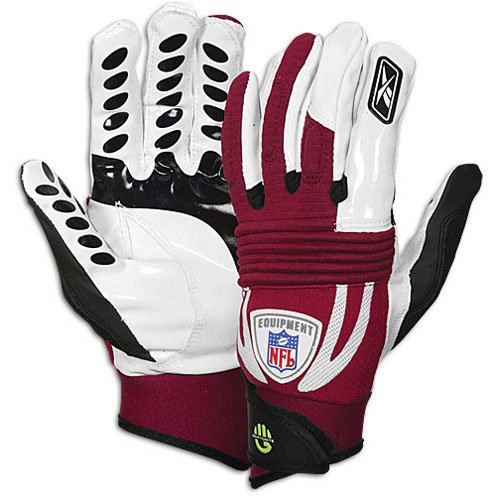 Buy Reebok NFL Velocity Grip Padded Football Gloves (Maroon/White