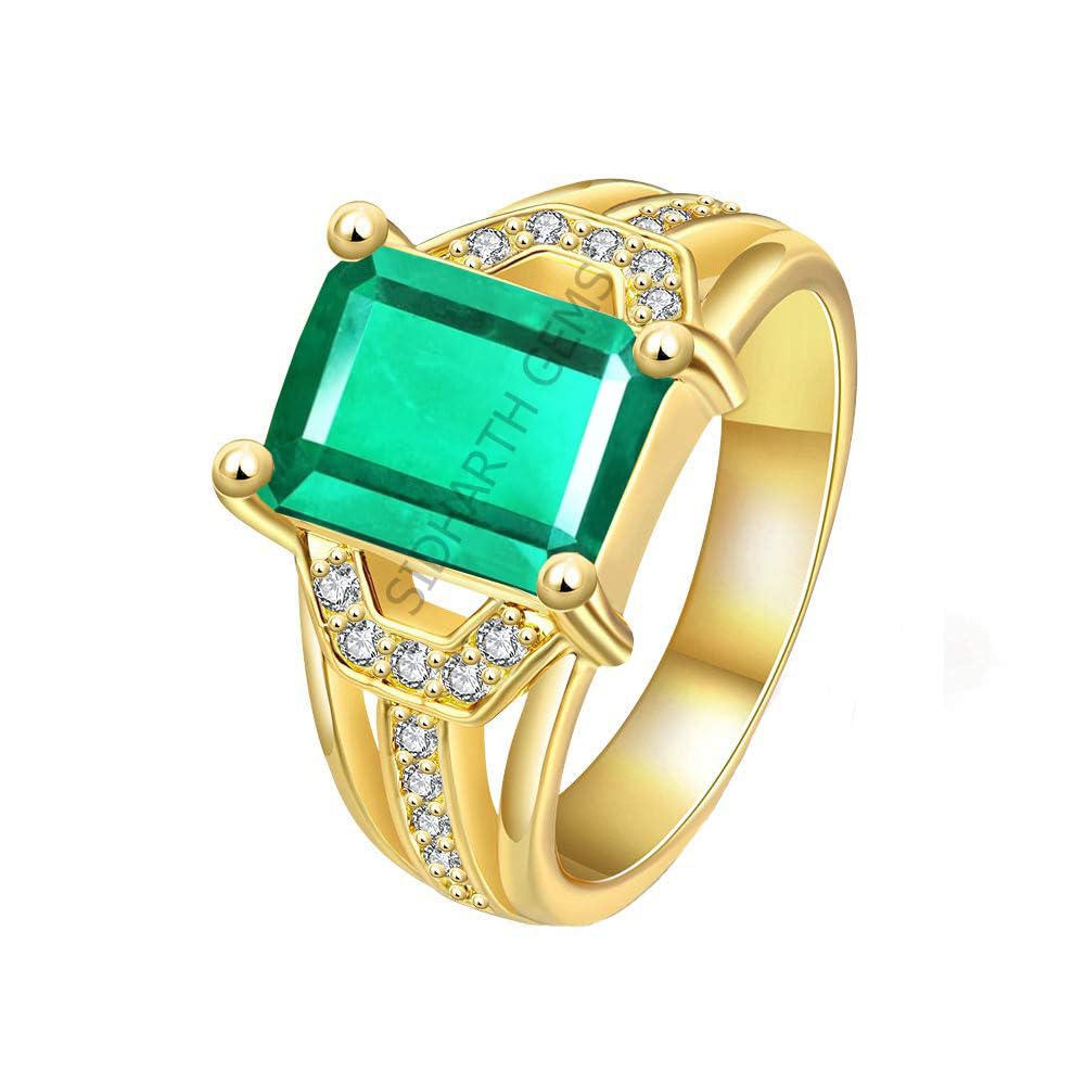 Akshita gems 6.25 Ratti 5.20 Carat Certified Natural Emerald Panna Panchdhatu Adjustable Rashi Ratan Gold Plating Ring for Astrological Purpose Men & Women (B08R66HDMK) Amazon Price History, Amazon Price Tracker