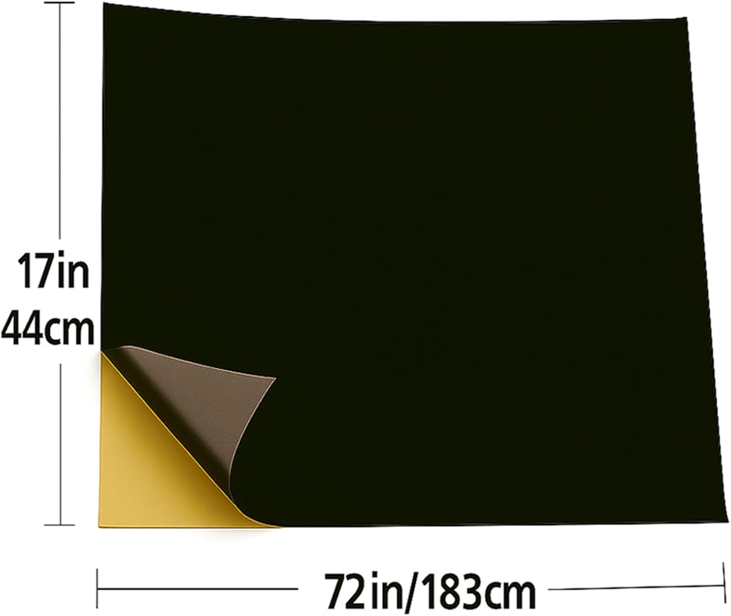 self-adhesive suede decorative film for car - headliner/dash/door/trunk | stretchable & scratchproof ultra-fiber leather | diy peel & stick 17"x72" pro-grade curved (black, 17"x72") black 17"x72"