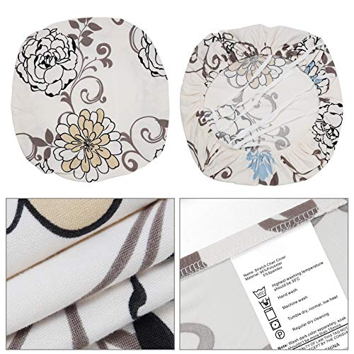 Fuloon Stretch Chair Seat Covers Set Of 4, Removable Washable Anti-Dust Dining Room Protector Cover Chair Seat Cushion Slipcovers (4, Milky White) #TOP5